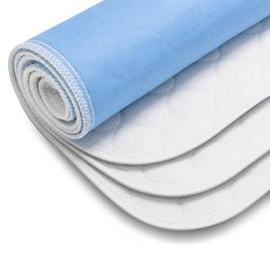 lot 1433 image: 4-Layer Ultra Soft Quilted Bed Pads, 18 x 24 (3 Pack), Heavy Absorbency Underpad, Machine Washable, Mattress Protection for Elderly Seniors, Kid and Pets