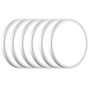 lot 1518 image: WKONCLDY 6PACK 3200lm LED Flush Mount Ceiling Light, Super Slim 12 inch LED Ceiling Light, 5000K Daylight LED Ceiling Light for Bedroom, Living Room, Dining Room, Garage and Office (White, Six Pack)
