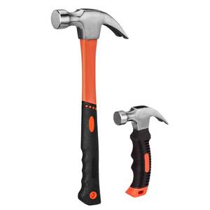 lot 2017 image: ZUZUAN 2 Piece Hammer Set,includes 1 Pack 8 OZ Mini Stubby Claw Hammer and 1 Pack 16 OZ Fiberglass General Purpose Claw Hammer,Soft Nonslip Handle & Heat Treated Head,Heavier for Higher Hardness