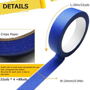 lot 2032 image: A 2 Rolls Premium Painters Tape, Blue Tape, Masking Tape, Paint Tape for Multi-Purpose, Painting, Painters, DIY Crafts Arts (88yd 0.94IN22yd4) Decoration Labeling No Residue, Easy Removal