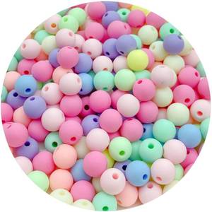 lot 2100 image: Daiyifiy 400Pcs 8MM Acrylic Round Pastel Beads Candy Color Spacer Beads Plastic Resin Beads for Necklace and Bracelet Making Crafting Supplies(301 - Frosted Mixed Color)