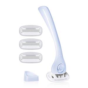 lot 2105 image: Billie Razors for Women Shave Kit �� Women��s Razor  4 x 5-Blade Razor Refills  Magnetic Holder �� Cool Blue