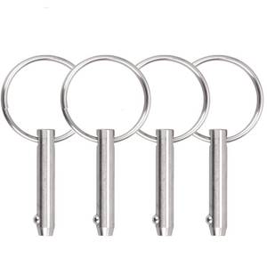 lot 2108 image: Quick Release Pin Bimini Top Pin Diameter 0.25 Inch, Total Length 1.49 Inch, Effective Length 1 Inch, Full 316 Stainless Steel for Boat Bimini Top Deck Hinge (4 Pieces)
