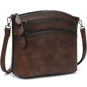 lot 2110 image: Goinsound Crossbody Bags For Women Classic Leather Shoulder Bag for Women Multi-Pocket Womens Crossbody Purses Brown