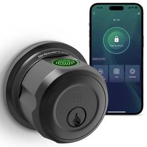 lot 2111 image: GeekTale Fingerprint Deadbolt with Knob, Smart Door Lock with App, Keyless Entry for Front Door