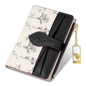 lot 2114 image: Lapensa Wallets for Women- RFID Blocking- Soft PU Leather Bifold Coin Zipper Pocket Purse-Small flower wallet Credit Card Holder with ID Window (BLack)