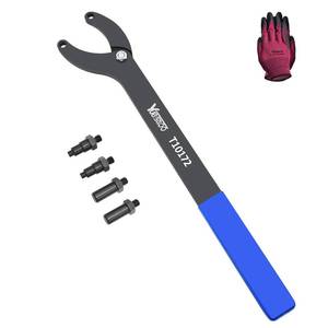 lot 2456 image: Yuesstloo Engine Timing Belt Change Tool Kit Against Timing Pulley Holder Tool, Compatible with VW Golf VAG 3036 T10172, with Gloves