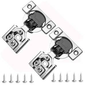lot 2487 image: Redunest 12 Inch Overlay Soft Close Cabinet Hinges, 2 Pack Slow Soft Close Hinges for Kitchen Cabinets Satin Nickel Hidden Self Closing Kitchen Cabinet Hinges
