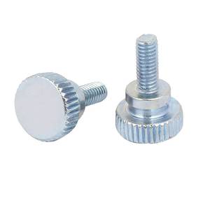 lot 2488 image: 10 Pcs Galvanized Flat Knurled Head Fully Threaded Thumb Screws Bolts Fastener,Thumbscrew Threaded Knurled Grip Knobs Thumb Screw,Vesa Screws, Monitor Mount Screws for TV and Monitor Mount(M4x16mm)
