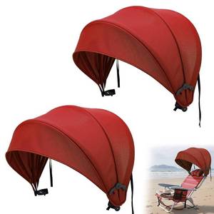 lot 3847 image: DaisyInner 2 Pcs Beach Chair Umbrella Canopy Extra Large Foldable Chair Sun Shade with Adjustable Clamp for Beach Camping Fishing Lounge Outdoor (Dark Blue)