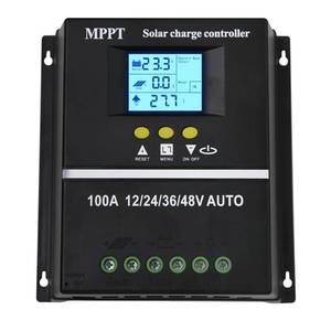 lot 3903 image: 100A MPPT Solar Charge Controller 12V 24V 36V 48V LCD Display Battery Intelligent Regulator Max 100V Input Dual USB for Lead-AcidLithium (100A)