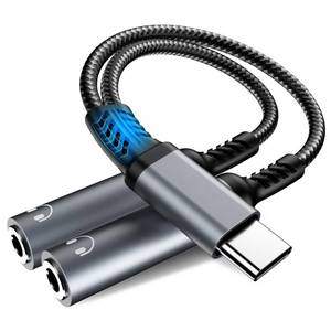 lot 4385 image: USB C to Dual 3.5mm Headphone Splitter for 2 Headphones, Hi-Res Type C to Aux Audio Jack Splitter Headphone Adapter Compatible with iPad, iPhone 171615 Pro Max, Galaxy S26S25S24S23, Pixel 109 XL
