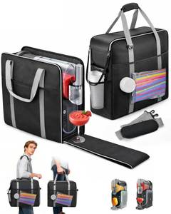 lot 4390 image: FANGSUN Carrying Bag for Ninja Slushie Machine FS301 & FS300, Front-Opening Slushie Carrying Case with Thick Shoulder Pad for 3 Carrying Ways, Triple-Layer Protection for Frozen Drink Maker