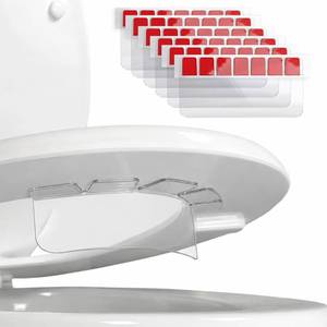 lot 4391 image: 6Pcs Toilet Seat Splash Guard & Urine Deflector for Boys, Men, Seniors - Flexible PVC Shield Seals the Gap to Keep Floor Clean - Universal Fit Anti-Splash Guard for Potty Training & Bidet