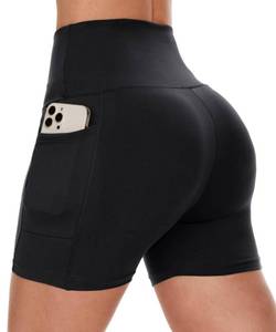 lot 4430 image: CAMPSNAIL Biker Shorts Women with Pockets - 358 High Waisted Workout Spandex Tummy Control Gym Running Yoga Shorts