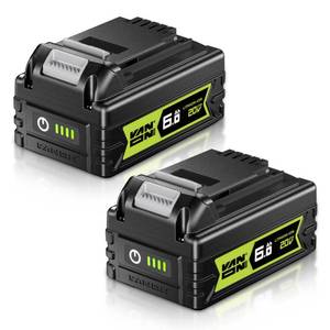 lot 4474 image: VANON 20V Max 6.0Ah Replacement for Black and Decker 20V Lithium Battery Compatible with Black and Decker 20V Battery LBXR20, LB20, LBX20, LCS20, LB2X4020, 2 Pack