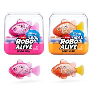lot 4480 image: Robo Alive Robo Fish Robotic Swimming Fish (Pink  Golden) by ZURU Water Activated, Changes Color, Comes with Batteries, Amazon Exclusive (2 Pack) Series 3