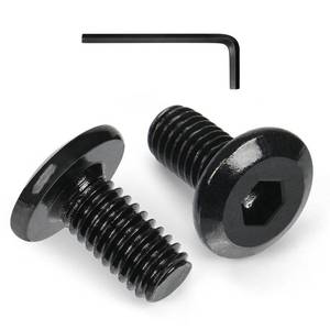 lot 4496 image: VGBUY M6-1 x 15 mm 70pcs Flat Head Hex Socket Cap Screws Metric M6 Bolts, 304 Stainless Steel 18-8, Black Zinc Plated, Full Thread, with Hex Spanner