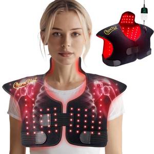 lot 5020 image: Charmpilot Red Light Therapy for Shoulder & Neck, 165LEDs 3-in-1 Chip, Wearable Pain Relief Pad, Infrared Light Therapy Warp for Upper Back, 660nm&850nm, Power Adjustable (Black)