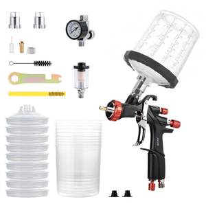 lot 5966 image: AEROPRO Tools R500 LVLP Air Spray Gun with 22 Ounce Disposable Paint Cups, A610 Paint Guns Automotive, Car Paint Gun Sprayer, Paint Gun for House Painting, Car, Furniture, Varnish and Top Coat