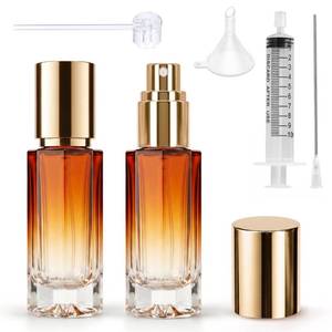 lot 6229 image: Glass Perfume Bottle Empty Refillable Cologne Sprayer with Upgraded Leak Resistant Fine Mist Atomizer, Pefume Spray Container with 3 Easy-Fill Transfer Tools for Fragrance Essential Oils (1.7, ounces)