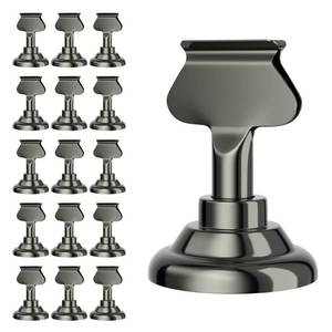 lot 6233 image: Urban Deco 16PK Table Number Holders Place Card Holders 1.7 Inch Table Card Holders Steel Card Holders for Photos, Food Signs, Memo Notes, Weddings, Restaurants, Birthdays(Nickel Black)