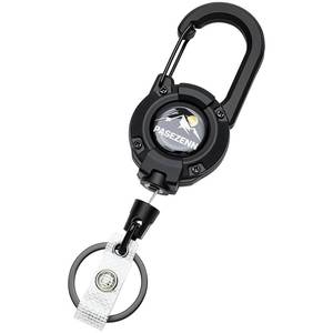lot 6236 image: Retractable Keychain Heavy Duty,10 OZ Strong Retraction Badge Reel,28in70cm Stainless Steel Cord,Retractable Badge Holder Keychain Clip ID Holder with Carabiner and Key Ring for Work,Outdoor,Black 1P