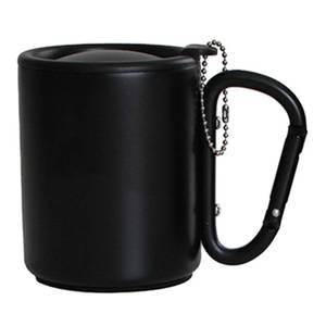 lot 6292 image: LOXGO Metal Insulated Mug Travel Outdoor Carabiner Hook Handle Mug for Hiking Camping Traveling