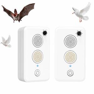 lot 6332 image: 2026 Ultrasonic Bat Repeller Outdoor Indoor 2 Pack,Adjustable Dual Speaker Woodpecker Bird Deterrent,Keep Bats Birds Away Balcony Attic Garage Barn,USB Rechargeable Bat Bird Pigeon Repellent Removal