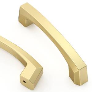 lot 6337 image: Asidrama 10 Pack 3 Inch(76mm) Brushed Gold Cabinet Pulls Heavy-Duty Solid Kitchen Cabinet Handles Gold Dresser Drawer Hardware for Bathrooms Cabinets