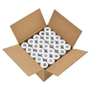 lot 11124 image: MFLABEL 2 14 Thermal Paper Rolls - 50 Rolls of 2.25 x 50 Credit Card Receipt Paper, Compatible with Clover POS, VisaMasterCard Terminals, & Standard Credit Card Machines