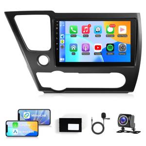 lot 11138 image: Naifay Android Car Radio for Honda Civic (Non-J.B.L Version) 2013 2014 2015 2016 2017 Stereo with CarPlay Android Auto, 9inch Touch Screen for Civic Car Stereo Bluetooth GPS WiFi SWCMIC Can Bus
