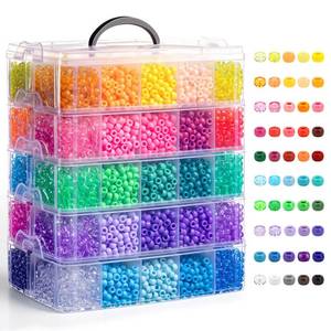 lot 11145 image: Simetufy 14000Pcs Pony Beads Bulk, 50 Colors 6x9MM Kandi Beads for Hair Braiding Bracelet Making Jewelry Key Chains DIY Crafts Gifts (8LB, Shock Resistant Package)
