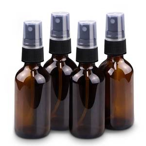 lot 11172 image: Wedama 4 oz Mini Glass Spray Bottles, Empty Small Spray Bottles with Funnel Dropper, Fine Mist for Hair, Travel, Plants, Cleaning Solutions and Skin Care (4 Pack Amber) (Only One)