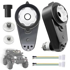lot 11174 image: 2Pack Power Wheels Gearbox Motor Aperture 1.6cm0.61in,1.9cm0.74in Aperture Gearbox with Steel Gears for Kids Ride On Toys Car Replacement Parts,12V RS550 40000RPM