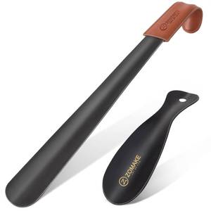 lot 12026 image: ZOMAKE Shoe Horn Long Handle for Seniors Men Women,Metal Long Shoehorn Boot Horn 16.5,Travel Small Shoe Spoon Helper for Kids 7.5