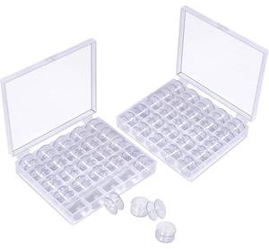 lot 12054 image: 50 Pcs Bobbins, Plastic Bobbins for Brother Sewing Machine, Sewing Bobbins with Bobbin Case, Bobbin for Sin-gerBro-Ther, Bobbins for Singer Sewing Machine