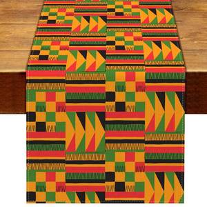 lot 12424 image: Nepnuser African Print Table Runner Black History Month Decorations Kwanzaa Kente National Holiday Party Supply Home Kitchen Dining Room Decor