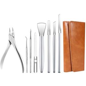 lot 12448 image: Pedicure Tools for Feet,Ingrown Toenail Treatment,Ingrown Toenail Removal Kit,Pedicure Set,Toenail Grooming Kit,Top Notch Foot Blade, Super Sharp Toenail Clippers(8 Pcs Leather Case)