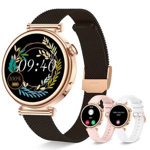 lot 12452 image: Smart Watch for Women with Bluetooth Call, 1.27 Fitness Watch Step Counter Heart Rate Sleep Monitor 100 Sports Modes Fitness Tracker, DIY Dial Stylish Ladies Watch, Smartwatch Android iOS 41mm