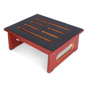 lot 13897 image: One Step Stool for Adults Seniors with Non-Slip Rubber Step Surface, 6.9 Heavy Duty Wood Stepping Stool with 450 LB Capacity Bed Steps for High Beds, Bathroom, Bedroom, Kitchen & Kids Bedside Support