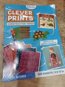 lot 14347 image: Skillmatics Clever Prints Construction Paper 120 Sheets 9x12 in