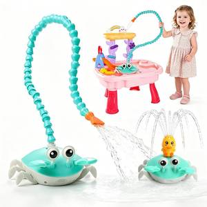 lot 14407 image: 2026 Upgrade Water Table Pump, Rechargeable Crab Water Pump for Kids, Battery Powered 3 Modes Spray 2 Flow Settings, Continuous Flow 8 Hours, IP67 Waterproof, Boys Girls Summer Bathtubs, Pool Toy