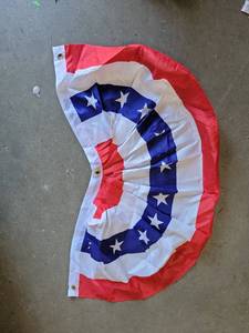 lot 20076 image: Patriotic Letter D Flag Red White Blue Stars 2-Pack
