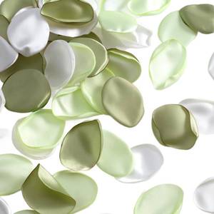 lot 20100 image: Winsyison 100pcs Silk Rose Petals, Artificial Flower Petals, Realistic Scatter Wedding Decor Bridal Shower Decoration for Aisle Flower Basket Dinner Table Centerpieces- Green