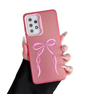 lot 20120 image: ZTOFERA for Samsung Galaxy A52 4G5G Case,Cute Pink Ribbon Bow Tie Aesthetic Phone Case,Trendy Slim Hard IMD Shockproof Protective Bumper Phone Cover for Women Girls,Ribbon