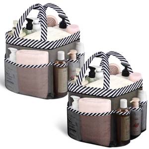 lot 20129 image: Attmu Mesh Shower Caddy Portable for College Dorm Room Camping Essentials, Shower Caddy Dorm with 9-Pockets, Large Capacity Hanging Basket Bathroom Bag for Toiletry, Swimming, Gym, Camp, Beach