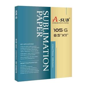 lot 20163 image: A-SUB Sublimation Paper- 150 Sheets Heat Transfer Paper 8.5x11 inch Compatible with Inkjet Sublimation Printer 105g