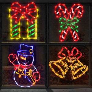 lot 20190 image: Pytopkto Christmas Decorations - 16 Christmas Window Silhouette Lights