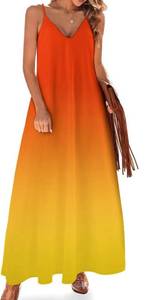 lot 12446 image: Dress  Orange Yellow Gradient 2XL M3882